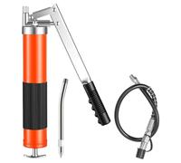 VEVOR Pistola per Grasso Manuale 10000 PSI ad Alta Pressione, Kit Pistola per Grasso Ingrassatore Manuale con Tubo Flessibile da 46 cm, 1 Tubo Rigido di Prolunga e 1 Ugello, Auto, Nautica