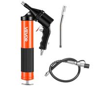 VEVOR Pistola per Grasso Pneumatica 6000 PSI ad Alta Pressione, Kit Pistola per Grasso con Impugnatura capacità di 0,4 L con Tubi, 2 Ugelli Piatti per Uso Automobilistico Nautico