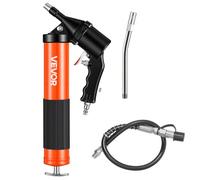 VEVOR Pistola per Grasso Pneumatica 6000 PSI ad Alta Pressione, Kit Pistola per Grasso con Impugnatura capacità di 0,4 L con Tubi, 2 Ugelli Piatti per Uso Automobilistico Nautico