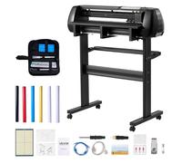 VEVOR Plotter da Taglio Vinile, Macchina da Taglio per Vinile, Macchina Taglierina, Larghezza di Alimentazione max. 720 mm, Doppie lame, Forza e Velocità Regolabili, Display LED con Fogli Adesivi