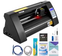 VEVOR Plotter da Taglio Vinile Semiautomatica con Luce Guida a LED, Modello KH-375A 375 mm Potenza 95 W Taglierina per Plotter in Vinile Flexi per Auto, Segnali Stradali, Palloncini, Caschi, ecc.