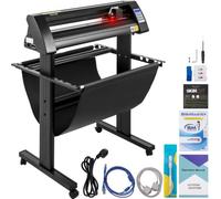 VEVOR Plotter da Taglio Vinile Semiautomatico con Luce Guida a LED, Modello KH-720A 720 mm 95 W Taglierina per Plotter Vinile Flexi per Adesivi per Auto, Segnali Stradali, Palloncini, Caschi, ecc.
