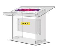 VEVOR Podio in Acrilico Trasparente per Presentazione Conferenza Seminario 68,58 x 34,8 x 49,53cm, Podio Portadocumenti da Tavolo per Evento Attività Discorso in Materiale d'Acrilico Trasparente 7,5kg