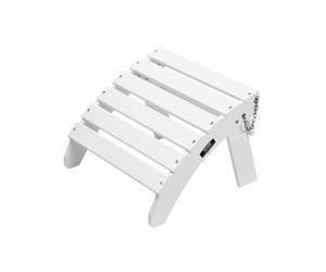 VEVOR Poggiapiedi Pieghevole Adirondack Ottoman HDPE Esterni Portico Bianco