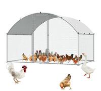 VEVOR Recinto per Polli in Metallo con Copertura Impermeabile 3 x 1,97 x 1,99 m