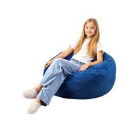 VEVOR Poltrona a Sacco Rotonda 890 mm Fodera Sfoderabile per Camera da Letto Blu