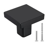 VEVOR Pomelli per Mobili, 10 Pezzi, Maniglie per Cassetti e Porte in Lega di Zinco, Pomelli Quadrati Solidi, Ferramenta per Armadietti con Viti per Bagno e Cucina, Nero, 30 x 30 x 25 mm