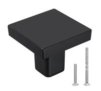 VEVOR Pomelli per Mobili, 10 Pezzi, Maniglie per Cassetti e Porte in Lega di Zinco, Pomelli Quadrati Solidi, Ferramenta per Armadietti con Viti per Bagno e Cucina, Nero, 30 x 30 x 25 mm