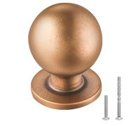 VEVOR Pomelli per Mobili, 12 Pezzi, Maniglie per Cassetti e Porte in Lega di Zinco, Pomelli Rotondi, Ferramenta per Armadietti con Viti per Bagno e Cucina, 25 mm Colore Ottone Anticato