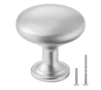VEVOR Pomelli per Mobili, 25 Pezzi, Maniglie per Cassetti e Porte in Lega di Zinco, Pomelli Solidi a Forma di Fungo, Ferramenta per Armadietti con Viti per Bagno e Cucina, 28 mm Colore Nichel