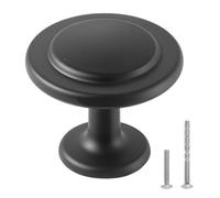VEVOR Pomelli per Mobili, 30 Pezzi, Maniglie per Cassetti e Porte in Lega di Zinco, Pomelli Solidi a Forma di Fungo, Ferramenta per Armadietti con Viti per Bagno e Cucina, 31 mm Colore Nero