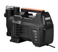 VEVOR Pompa a Getto Pozzi Poco Profondi Elettronica 1300 W Pompa a Getto in PP Flusso max 4800 L/h per Sistema Irrigazione da Giardino Prato Altezza di Aspirazione 8m Riempimento Piscina Schermo LCD