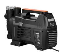 VEVOR Pompa a Getto Pozzi Poco Profondi Elettronica 1300 W Pompa a Getto in PP Flusso max 4800 L/h per Sistema Irrigazione da Giardino Prato Altezza di Aspirazione 8m Riempimento Piscina Schermo LCD