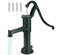 VEVOR Pompa dell'Acqua Manuale Verde in Stile Retrò Pompa in Ghisa da Giardino