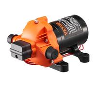 VEVOR Pompa a Membrana 12V, 1,8 GPM 6,81 L/min, Pompa per Acqua a 3 Camere 12 Volt CC con Pressostato Automatico 40-100 PSI Regolabile, 60 PSI, Porta MNPT per Camper Yacht Food Truck Camper Nautica
