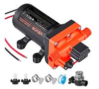 VEVOR Pompa a Membrana dell'Acqua per Camper 12 V CC 22,7 L/min, Pompa dell'Acqua a Membrana Autoadescante a 4 Camere Pressostato Automatico, Pressione max. 70 PSI, per Camper, Barche