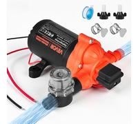 VEVOR Pompa a Membrana dell'Acqua per Camper 12 V CC 15,1 L/min, Pompa dell'Acqua a Membrana Autoadescante a 3 Camere con Pressostato Automatico, Pressione max. 40 PSI per Barca RV Camper