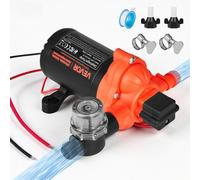 VEVOR Pompa a Membrana dell'Acqua per Camper 12 V CC 15,1 L/min, Pompa dell'Acqua a Membrana Autoadescante a 3 Camere con Pressostato Automatico, Pressione max. 40 PSI per Barca RV Camper