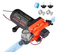 VEVOR Pompa a Membrana dell'Acqua per Camper 12 V CC 18,9 L/min, Pompa dell'Acqua a Membrana Autoadescante a 4 Camere Pressione max. 70 PSI, per Camper, Roulotte, Barche, Lavaggio Auto