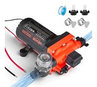 VEVOR Pompa a Membrana dell'Acqua per Camper 12 V CC 22,7 L/min, Pompa dell'Acqua a Membrana Autoadescante a 4 Camere Pressostato Automatico, Pressione max. 70 PSI, per Camper, Barche