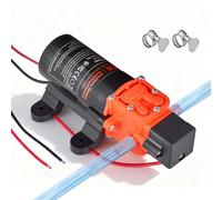 VEVOR Pompa a Membrana dell'Acqua per Camper 12 V CC 4,5 L/min, Pompa dell'Acqua a Membrana Autoadescante a 2 Camere Pressione max. 80 PSI, per Camper, Roulotte, Barche, Irrigazione Giardino
