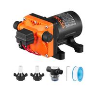 VEVOR Pompa a Membrana per Acqua 12 V CC, Portata 3,5 GPM, Pressione Nominale 55 PSI Regolabile tra 40-80 PSI, Pompa Irroratrice Autoadescante MNPT con Pressostato per Camper, Barca