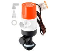 VEVOR Pompa Aeratrice per Pozzo Vivo da Barche Dritta da 12 V 1100 GPH con Doppio ingresso, Alloggiamento ABA Cartuccia Motore Staccabile, Pompa per Acqua Viva Resistente alla Corrosione