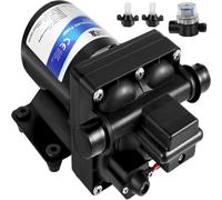 VEVOR Pompa Autoadescante per l’Acqua, 12V DC di Pompa di Acqua Dolce, Flusso Nominale 3 GPM per Pompa a Diaframma Industriale con Filtro, Pompa Acquario della Protezione Termica Ideale per Lavaggi