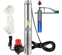 VEVOR Pompa d'Acqua Sommersa 750W 105L/min in Acciaio Inox Prevalenza Max. 62 m