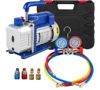 VEVOR Pompa del Vuoto Manometro Strumento Monostadio Sottovuoto 1720RPM Set