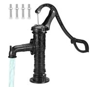 VEVOR Pompa dell'Acqua Manuale in Stile Retrò, Pompa a Mano a Colore Nero in Ghisa da Giardino Esterno, Pompa dell'Acqua Classica in Stile Vintage, Utilizzata in Stagni, Cortili e Giardini Familiari