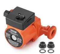 VEVOR Pompa di Circolazione per Acqua Calda, LPS25-4S-180, Pompa di Riscaldamento ad Alta Efficienza 3 Velocità, 50 L/min 220 V 72 W Altezza di Scarico Max 4 m per Impianto di Riscaldamento dell'Acqua