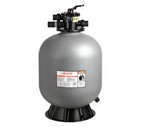 VEVOR Pompa di Filtraggio a Sabbia per Piscina da 610 mm e 65 GPM, Materiale di PE con Valvola Multi Porta a 7 Vie, Risciacquo, Scarico, Modalità Invernale e Chiusa, per Piscine Fuori Terra