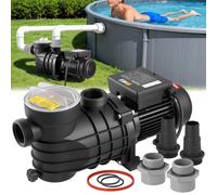 VEVOR Pompa di Filtrazione per Piscina Fuori Terra 250W 11700 L/h Velocità Singola con Cestello Filtro Coperchio, Pompa per Piscina Fuori Terra Velocità 2850 giri/min Prevalenza max. 8m Giardino