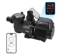 VEVOR Pompa di Filtrazione per Piscina Velocità Variabile 1350 W, Pompa per Piscina Fuori Terra e Interrate Filtrazione da 30000 L/h, Cestello Filtrante, Prevalenza di 16 m, Plastica PP-GF30