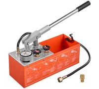 VEVOR Pompa di Prova Idrostatica di Pressione Manuale 7,57 L per Tubazioni, Valvola per Pressione Tubazioni Riscaldamento Rilevamento Perdite, Manometro, Intervallo 0-60 Bar, Doppia Valvola, 0 a 50 °C