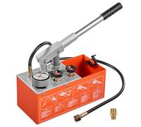 VEVOR Pompa di Prova Idrostatica Pressione Manuale 6,06 L per Tubazioni, Pompa per Pressione Tubazioni Riscaldamento Rilevamento Perdite, Manometro, Intervallo 0-30 Bar, Doppia Valvola, 0-50 ℃