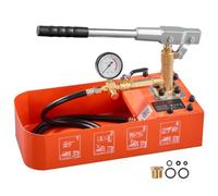 VEVOR Pompa di Prova Idrostatica Pressione Manuale 7,57 L per Tubazioni | Pompa per Pressione Tubazioni Riscaldamento Rilevamento Perdite, Manometro, Intervalo 0-50 Bar, Valvola Singola, 0-50 ℃