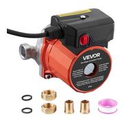 VEVOR Pompa di Ricircolo dell'Acqua Calda, Kit Pompa di Ricircolo Istantanea da 38 L/min, con Timer, 100 W CA 220-240 V, Connettore da G3/4 a G1/2, Controllo a 3 Velocità Testa in Acciaio Inox