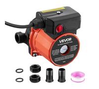 VEVOR Pompa di Ricircolo dell'Acqua Calda, Kit Pompa di Ricircolo Istantanea da 38 L/min, con Timer, 100 W CA 220-240 V, Connettore da G3/4 a G1/2, Controllo a 3 Velocità Testa in Ghisa