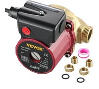 VEVOR Pompa di sovrapressione Silenziosa Pompa Acqua Soffiatore Domestico con Flusso Massimo 50 L/min Altezza 6 m Alloggiamento Pompa in Ghisa Testa di Pompa in Ottone per facilitare la circolazione