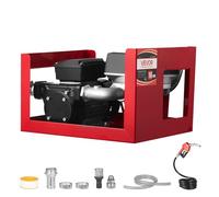 VEVOR Pompa Elettrica di Trasferimento Carburante, 60 L/min, Altezza di Sollevamento Max. 13,7 m, con Misuratore, Ugello Carburante Automatico e 2 Tubi Flessibili, per Veicoli, Cantieri Edili