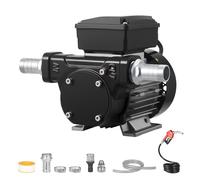 VEVOR Pompa Elettrica di Trasferimento Carburante, 60 L/min, Altezza di Sollevamento Max. 13,7 m, con Ugello Carburante Automatico e 2 Tubi Flessibili, per Veicoli, Cantieri Edili