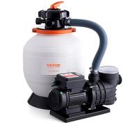 VEVOR Pompa Filtro a Sabbia per Piscine Fuori Terra, 13000 L/h, Kit Combo Pompa Filtrazione per Piscine, 350 mm, 450 W, con Valvola a 6 Vie, Cestello Filtrante, per Piscine Domestiche e Commerciali