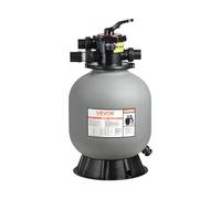 VEVOR Pompa Filtro a Sabbia Sistema di Filtraggio a Sabbia per Piscine Fuori Terra Portata max. 40 GPM/151,4 LPM, Valvola Multiporta a 7 Vie, Controlavaggio, Risciacquo, Ricircolo, Scarico
