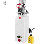 VEVOR Pompa Idraulica 12 V 8 L per Rimorchio Serbatoio in Plastica a Singolo Effetto, Avvio Rapido Flusso d'Olio Veloce Senza Perdite