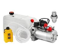 VEVOR Pompa Idraulica 12V DC Singolo Effetto con Serbatoio in Plastica per Ascensore, 2850 giri/min Max Pompa Idraulica a Semplice Effetto, 3200 PSI Gruppo Idraulico, Pompa per Rimorchio Ribaltabile