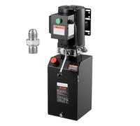 VEVOR Pompa Idraulica CA 220 V, Centralina Idraulica a Semplice Effetto Portata Olio 6,3 L/min, Pressione di Scarico max. 22 MPa per Autocarri con Cassone Ribaltabile, Elevatore, Auto