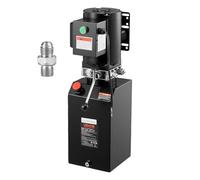 VEVOR Pompa Idraulica CA 220 V, Centralina Idraulica a Semplice Effetto Portata Olio 6,3 L/min, Pressione di Scarico max. 22 MPa per Autocarri con Cassone Ribaltabile, Elevatore, Auto