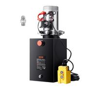 VEVOR Pompa Idraulica CC 12V Capienza ca. 11L Centralina Idraulica ad Azione Singola Flusso d'Olio ca. 3,44 L/min Pressione Massima di 22 MPa, Pompa per Montacarichi Auto Camion Rimorchio da Garage
